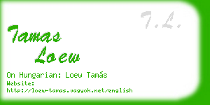 tamas loew business card